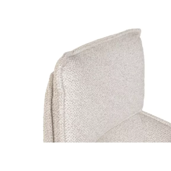 Silla madera de hevea poliester 59x62,5x93 beige