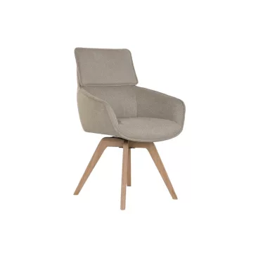 Silla madera de hevea 59x62,5x90 giratorio