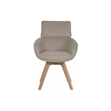 Silla madera de hevea 59x62,5x90 giratorio