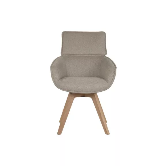 Silla madera de hevea 59x62,5x90 giratorio