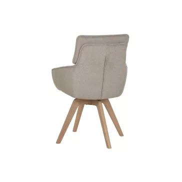 Silla madera de hevea 59x62,5x90 giratorio