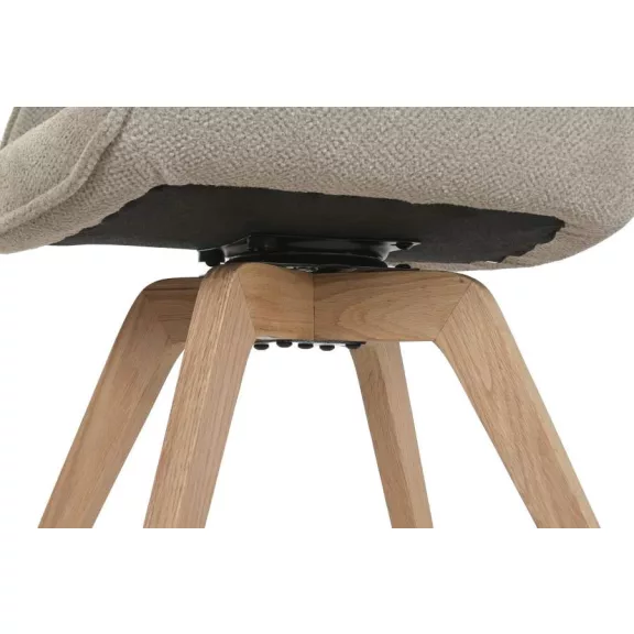 Silla madera de hevea 59x62,5x90 giratorio