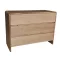 Comoda paulownia olmo 100x40x74 3 cajones natural