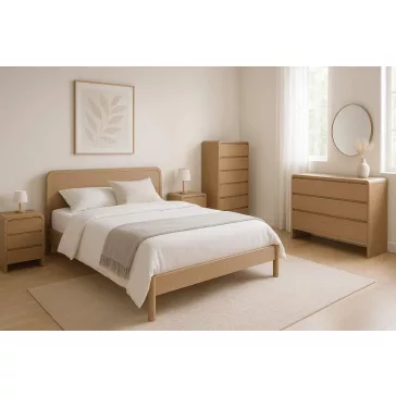 Comoda paulownia olmo 100x40x74 3 cajones natural