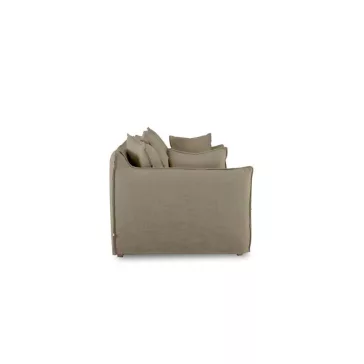 Sofa lino 260x104x90 con 7 cojines verde