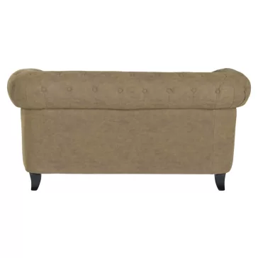 Sofa madera pu 160x82x76 marron