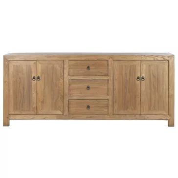   Újrahasznosított (szilfa) fából készült tálalószekrény (buffet), 200×45×85 cm 