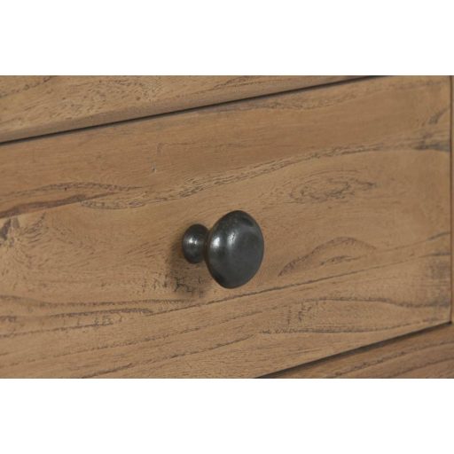 Újrahasznosított olmo (szilfa) fából készült polcos szekrény, 120×38×190 cm