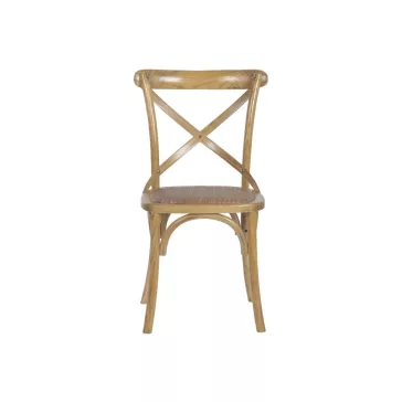 Silla olmo ratan 50x52,5x88 crossback envejecido