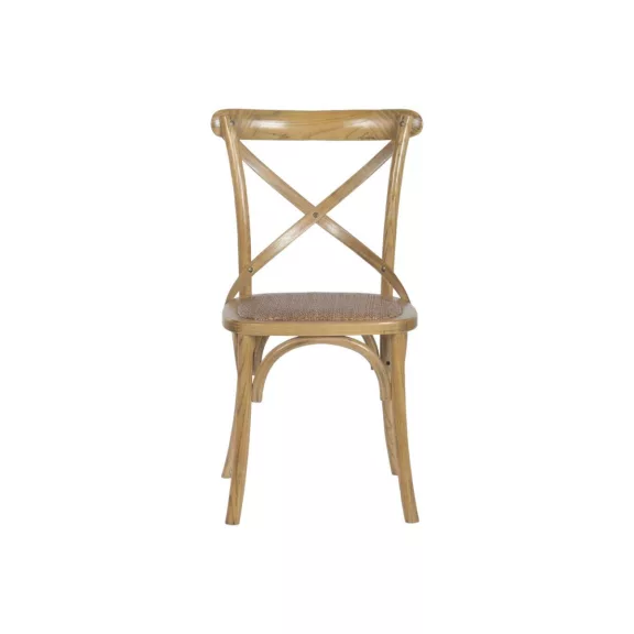 Silla olmo ratan 50x52,5x88 crossback envejecido