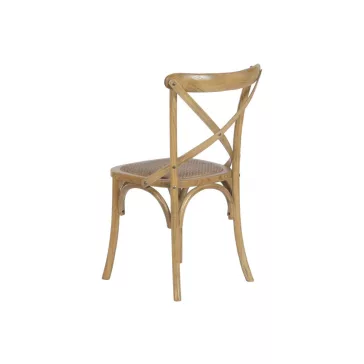 Silla olmo ratan 50x52,5x88 crossback envejecido