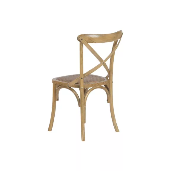 Silla olmo ratan 50x52,5x88 crossback envejecido