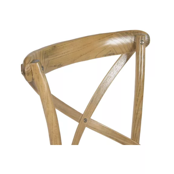 Silla olmo ratan 50x52,5x88 crossback envejecido