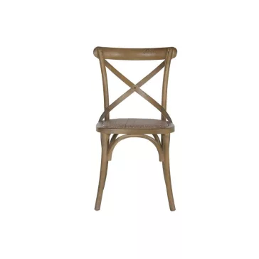 Silla olmo ratan 50x52,5x88 crossback envejecido