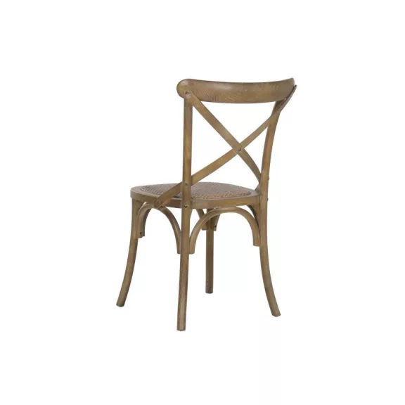 Silla olmo ratan 50x52,5x88 crossback envejecido