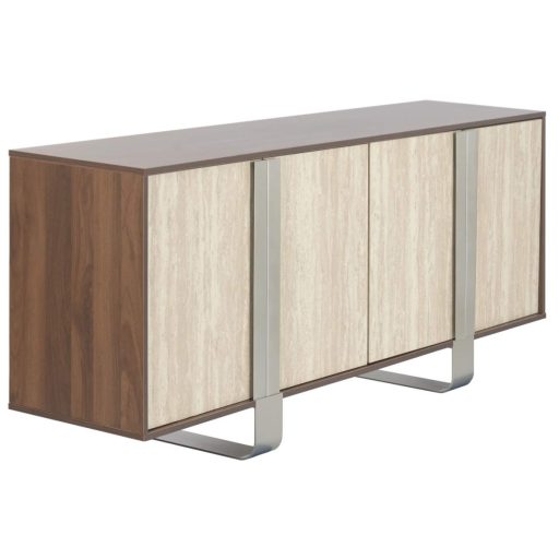 Buffet mdf metal 180x40x73,5 61,60 simil marmol