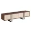 Modern márványhatású TV-szekrény MDF-ből és fémből – 180×40×43,5 cm