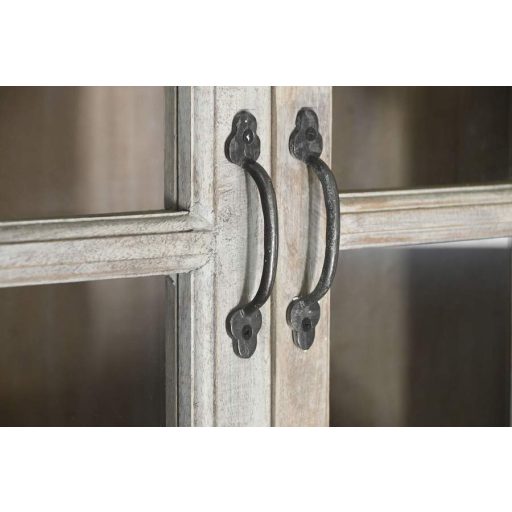 Fehér antikolt mangófa vitrin – 135×50×210 cm