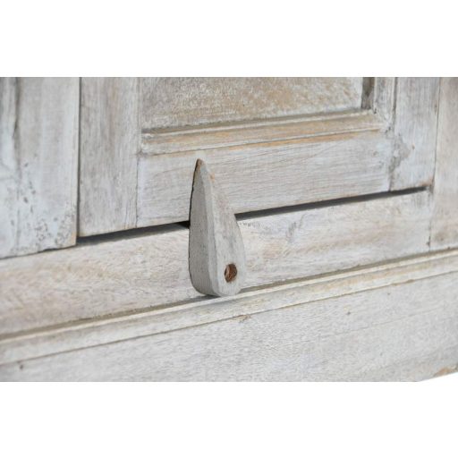 Fehér antikolt mangófa vitrin – 135×50×210 cm