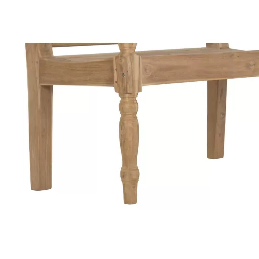Banco teca maciza 100x45x90 2 plazas