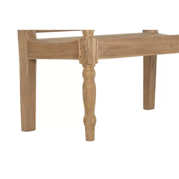 Banco teca maciza 100x45x90 2 plazas
