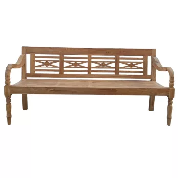 Tömörfa pad – 4 személyes, 190×55×90 cm
