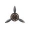 Falióra propeller fém, pvc 118x24x134 cm fekete