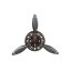 Falióra propeller fém, pvc 118x24x134 cm fekete