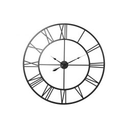Reloj pared metal 100x3x100 negro