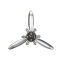 Falióra propeller fém 121x7x106 cm ezüst