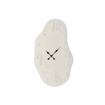 Reloj mdf 60x4x100 forma envejecido blanco