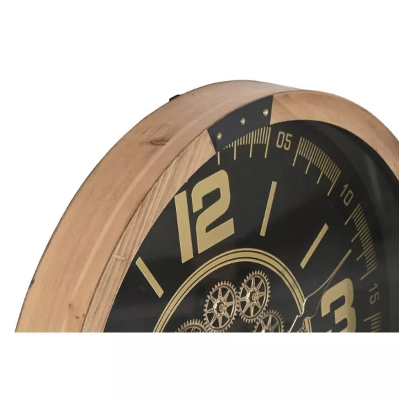 Reloj pared pino cristal 63,5x8x63,5 movimiento