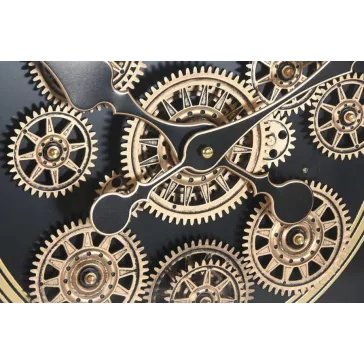 Reloj pared pino cristal 63,5x8x63,5 movimiento