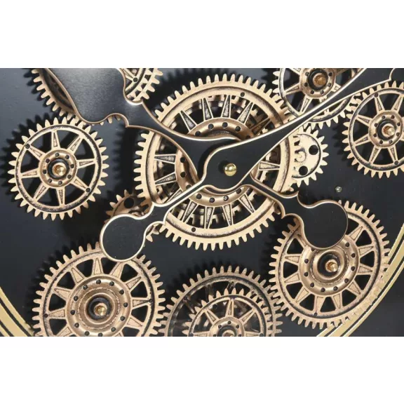 Reloj pared pino cristal 63,5x8x63,5 movimiento