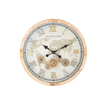 Reloj pared abeto cristal 63,5x8x63,5 movimiento