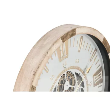 Reloj pared abeto cristal 63x8x63 movimiento