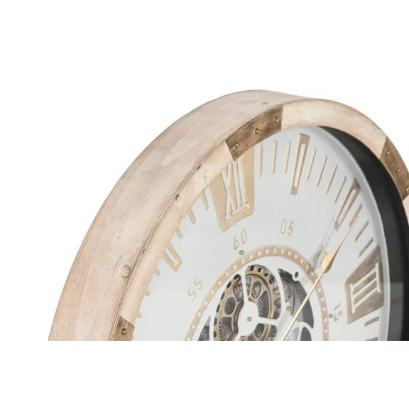 Reloj pared abeto cristal 63x8x63 movimiento
