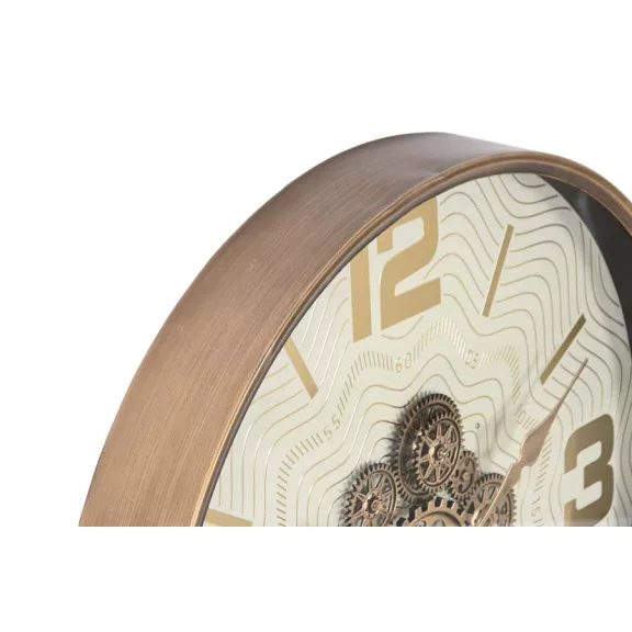 Reloj pared metal cristal 60x8x60 movimiento