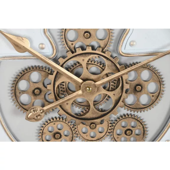 Reloj pared metal cristal 60,5x9,5x60,5 movimiento