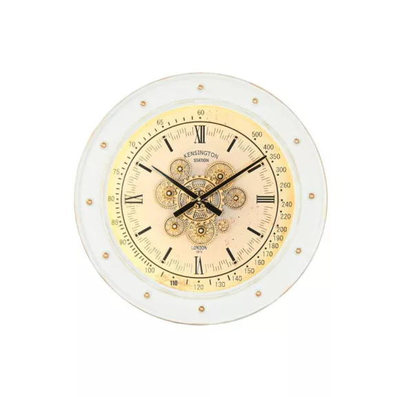 Reloj pared led metal 60x9x60 movimiento blanco