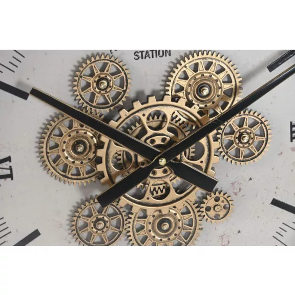 Reloj pared led metal 60x9x60 movimiento blanco