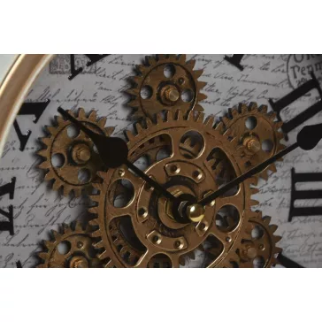 Reloj sobremesa metal cristal 23,5x8x30 movimiento