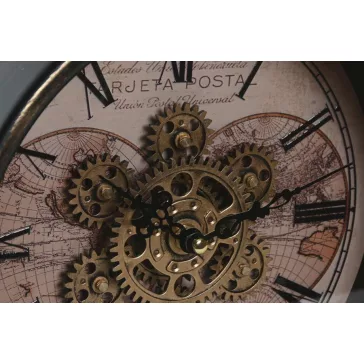 Reloj sobremesa metal cristal 30x9x32 movimiento