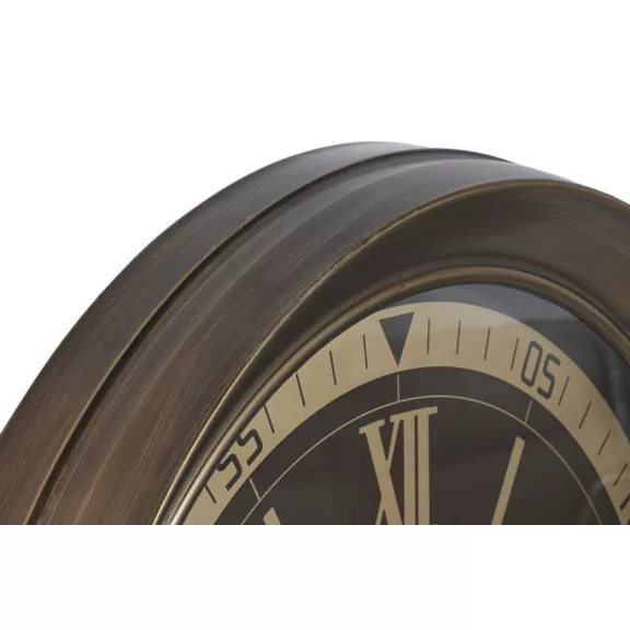 Reloj pared hierro cristal 100x14x100 dorado