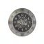 Reloj pared hierro cristal 80x9x80 plateado