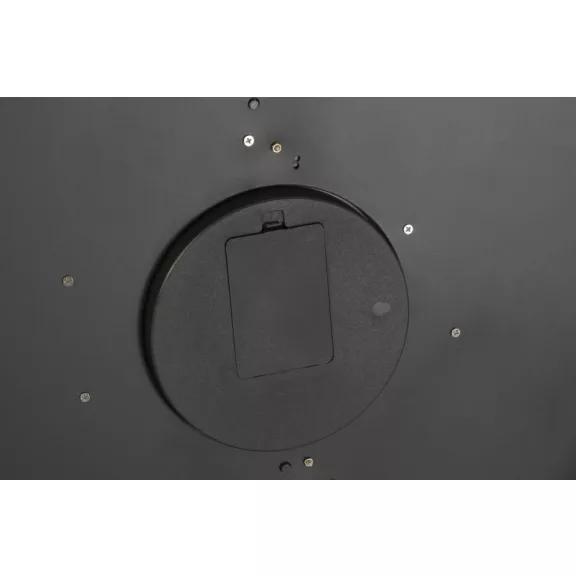 Reloj pared hierro cristal 80x9x80 plateado