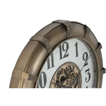Reloj pared hierro cristal 80x9,5x80 movimiento