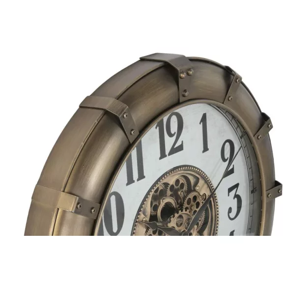 Reloj pared hierro cristal 80x9,5x80 movimiento