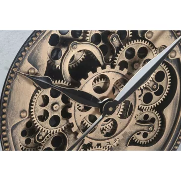 Reloj pared hierro cristal 80x9,5x80 movimiento
