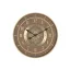 Reloj pared hierro cristal 59x8x59 dorado